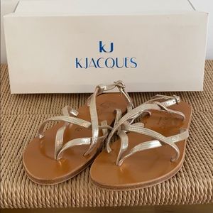 K.Jacques St Topaz handmade leather Sandals